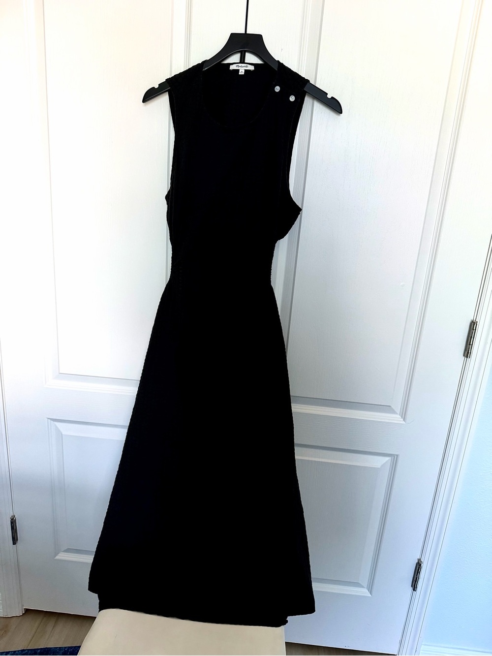 Madewell Textured Cutout Midi Dress – Black – Women’s XL